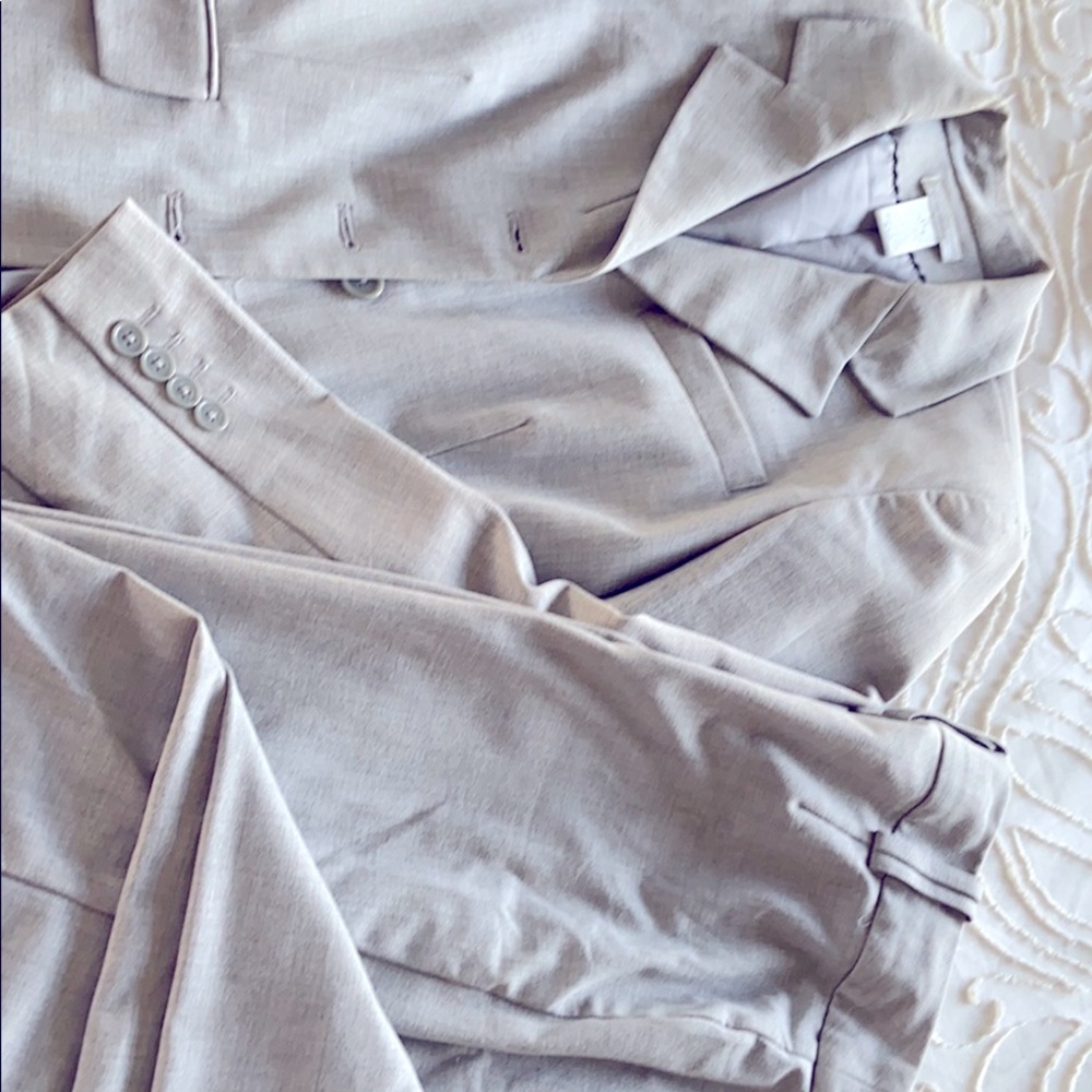 Gray pant suit